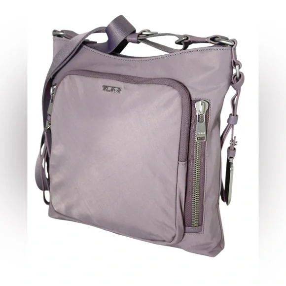 TUMI Voyageur Tyler Crossbody Organizer Pockets Bag in Lilac - Picture 7 of 16